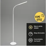 Briloner PIVAZ LED Stehlampe, Schwenkbar, Touchfunktion, in Stufen dimmbar, weiß, 21 x 126,5 cm - Weiß