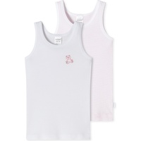 SCHIESSER - Unterhemd Teddy 2er Pack in weiß/rosa, Gr.92,