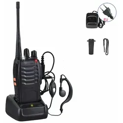 Packung mit 4 tragbaren Walkie Talkies mit EU-Ladegerät