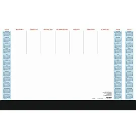 Zettler Schreibunterlage 108 59,5x37 1 Woche /1 Blatt mit Schutzleiste 2025