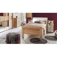 Bequemes Komfort-Einzelbett 100x210 cm aus teilmassiver Eiche - Elfun
