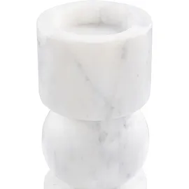 Beliani Kerzenständer IOANNINA Stein 20 cm Weiß