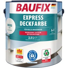 Baufix Express Deckfarbe 2.5 Liter, weiss, matt,