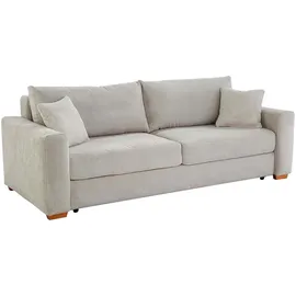 Jockenhöfer Schlafsofa JOCKENHÖFER GRUPPE "Micha, B: 237 cm, Liegefl. 155x197 cm", grau (grau, beige 426, 17), B:237cm T:104cm, Korpus: 100% Polyester;Kissen: 100% Polyester, Sofas, Schlafsofa, mit Bettfunktion, Bettkasten & Zierkissen