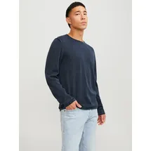 JACK & JONES Rundhalspullover Blau L
