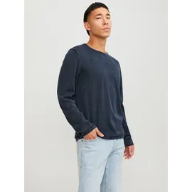 JACK & JONES Rundhalspullover Blau L
