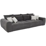 JOB Bigsofa Cord 3-Sitzer Grau