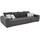 JOB Bigsofa Cord 3-Sitzer Grau