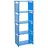 Estexo Regal Bücherregal Schrank Bücherschrank Standregal Wandregal Stoffregal 4 Fächer Blau
