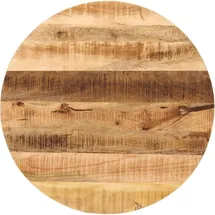vidaXL vidaXL, Tischplatte Kandace (70 x 2,5 cm) Rund Raues Massives Mangoholz