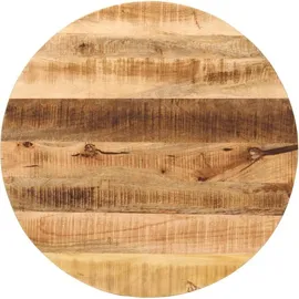 vidaXL vidaXL, Tischplatte Kandace (70 x 2,5 cm) Rund Raues Massives Mangoholz
