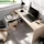 Dmora Schreibtisch Gardena, Mehrzweckschreibtisch für Büro oder Schlafzimmer, Mehrzweck-Ecktisch, 139 x 92 x 75 cm, Weiß und Eiche