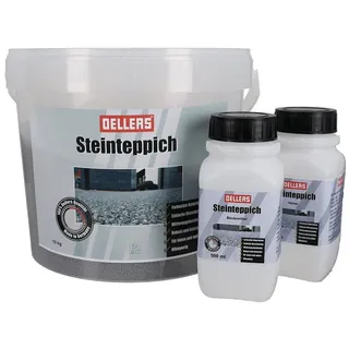 Oellers Designboden Steinteppich grau|silberfarben