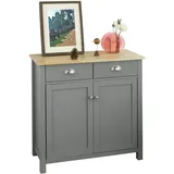 SoBuy Kommode Küchenschrank Flurschrank Grau