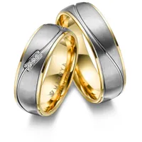 MARRYA Partnerring Titan Ringe Trauringe Eheringe Partnerringe goldfarben|silberfarben 76