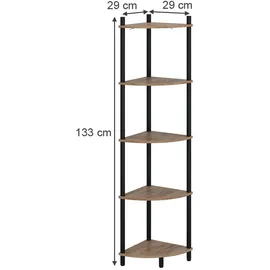Vicco Eckregal 29 x 29 x 133 cm Goldkraft Eiche/Anthrazit