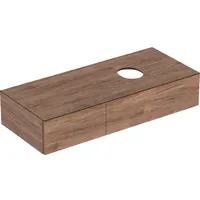 Geberit VariForm Unterschrank für Aufsatzwaschtisch, zwei Schubladen, Ablagefläche, Geruchsverschluss,