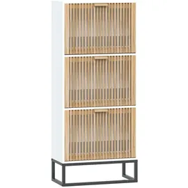 vidaXL Schuhschrank 52 x 120 x 25 cm weiß