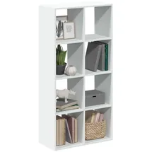 vidaXL Raumteiler-Bücherregal Weiß 69,5x29x137,5 cm Holzwerkstoff