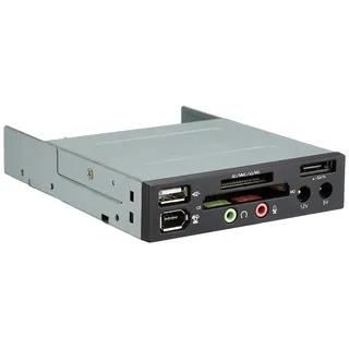 SilverStone SST-FP35B - Front Panel 3.5" Kartenleser mit USB/1394/eSATA und Audio-Anschlüssen