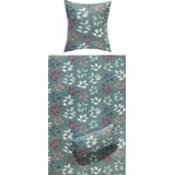 REDBEST Single-Jersey Bettwäsche gruen/blau 155x220+40x80 cm