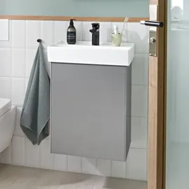 Villeroy & Boch Collaro Waschbeckenunterschrank Anschlag rechts 41 x 55 cm Glossy Grey