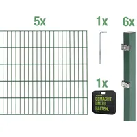 GAH Alberts Alberts Doppelstabmattenzaun »Grundset«, Höhe 80 cm Länge 10 m zum Einbetonieren grün | 30 m