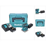 Makita DBO 484 RM1J Schwingschleifer 18 V 112 x 102 mm + 1x Akku 4,0 Ah + Ladegerät + Makpac