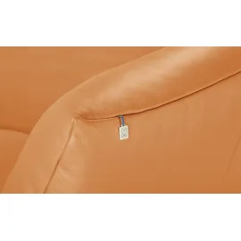 KOINOR Eckcouch Leder 2-Sitzer Orange