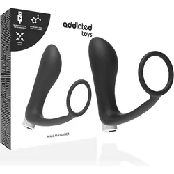 Wiederaufladbarer Prostata-Vibrations-Analplug Addicted Toys in Schwarz