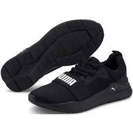 Puma Wired Run Jr Sneaker, Black White, 38.5 EU