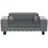 vidaXL Hundesofa Grau 81 x 43 x 31 cm Plüsch und Kunstleder
