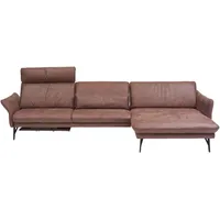 Himolla Ecksofa, Dunkelbraun, Textil, Uni, Ottomane rechts, L-Form, 330x175 cm, Blauer Engel, Goldenes M, Emas, Typenauswahl, Lederauswahl, Stoffauswahl, Hocker erhältlich, Rücken echt, Wohnzimmer, Sofas & Couches, Wohnlandschaften, Ecksofas