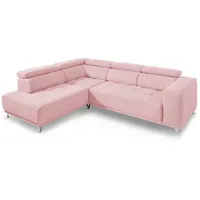 SOMETA Ecksofa Cancun Stoff Rosa Rose