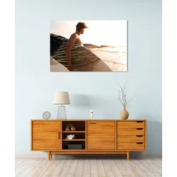 Acrylglasbild QUEENCE "Enzio", beige (farbe bild(er): beige), B:120cm H:80cm, Bilder, Fine Art-Print in Galeriequalität