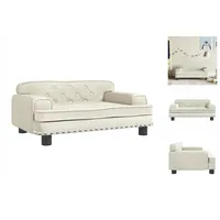 vidaXL Kindersofa Creme 70x45x30 cm Samt