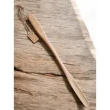 CleanPrince Schuhlöffel Schuhanzieher Schuhlöffel Blume helles Holz 70 cm massiv, stabile Ausführung
