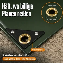 Umbrella Abdeckplane 600 x 1200 cm Grün