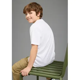 Kidsworld T-Shirt KIDSWORLD "STAR WARS: YODA - Disney Shirt", Jungen, Gr. 140/146, weiß, Single Jersey, Obermaterial: 100% Baumwolle, bedruckt, Basic normal, Rundhals, Shirts T-Shirt, YODA Shirt, modischer Stil, Kurzarm, Basic Passform, aus Baumwolle