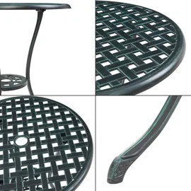 casa.pro Bistro-Set Vena 3-tlg. Dunkelgrau/Grün