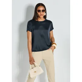 Madeleine Blusenshirt Glänzendes Oberteil Blau 42