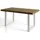 alpi möbel LOFT-U 160-260 x 77 x 90 cm dunkelbraun/weiß