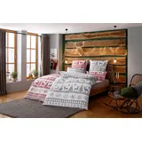 OTTO home Sindbad Weihnachtsbettwäsche Rot 155 x 220 cm + 80 x 80 cm