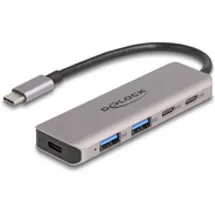 DeLock 64239 USB-C 4 Ports), Dockingstation - USB Type-C und 2 Port Typ-A Hub