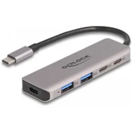 DeLock 64239 USB-C 4 Ports), Dockingstation - USB Type-C und 2 Port Typ-A Hub