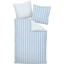 JANINE Modernclassic Unifarben Blau 135 x 200 cm + 80 x 80 cm