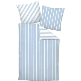 JANINE Modernclassic Unifarben Blau 135 x 200 cm + 80 x 80 cm