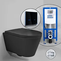 kartell laufen LAUFEN Wand-WC mit WC-Sitz Schwarz matt