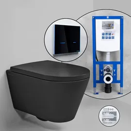 kartell laufen LAUFEN Wand-WC mit WC-Sitz Schwarz matt