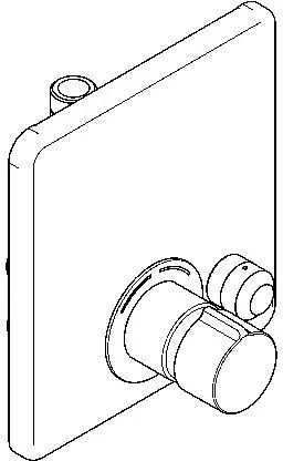 KWC Aquarotter Duscharmatur, F5, hydr., Mischer, UP, Umrüstung AQRM688/698, ABE, 2030051034 2030051034